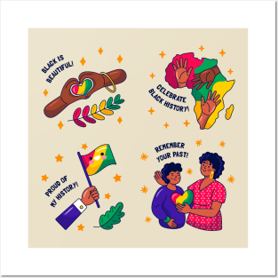 Kawaii Black History Month Posters and Art